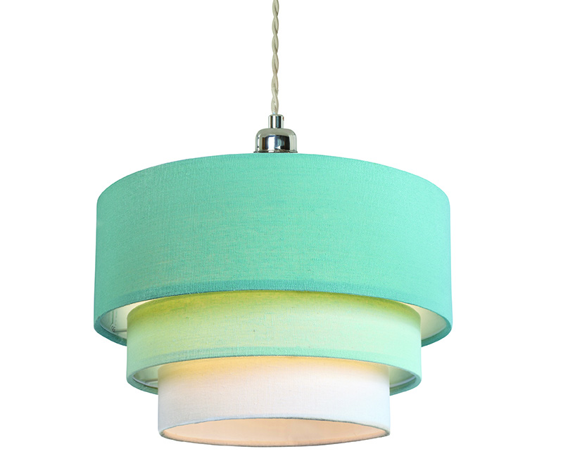 3 Tier Pendant Shade Duck Egg