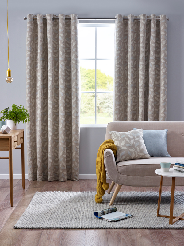 Pippa Duck Egg 117cm Width Eyelet